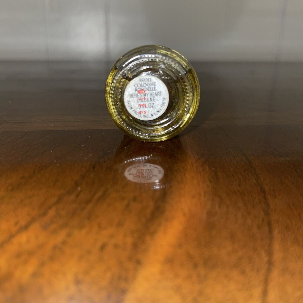 Vintage Avon Cologne Rondelle Here’s My Heart Cologne .5 Fl. Oz. Bottle New - Picture 5 of 5